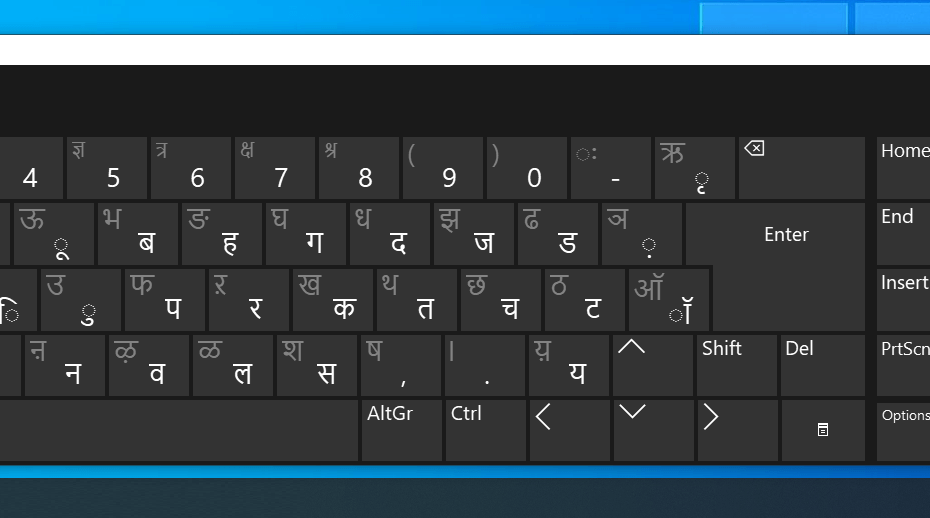 indic language windows 10